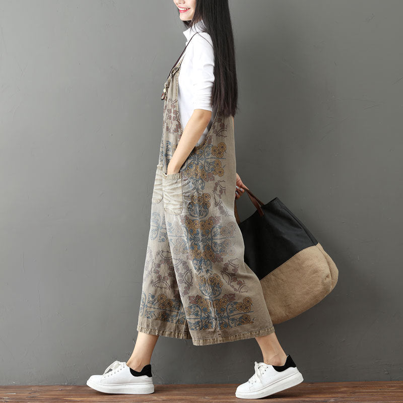 Women's Vintage Washed Casual Mori Style Wide Leg Pants
