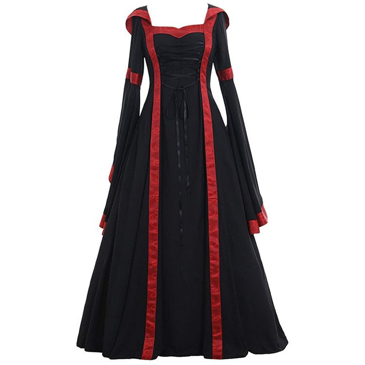 Waist Hanging Hooded Temperament Commute Large Swing Quantity Dress