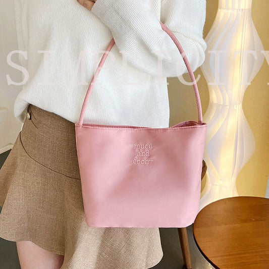 Gift Design Letter Embroidered Commuter Simple Bags