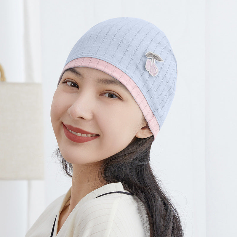 Cotton Confinement Cap Headscarf Summer Thin Bags