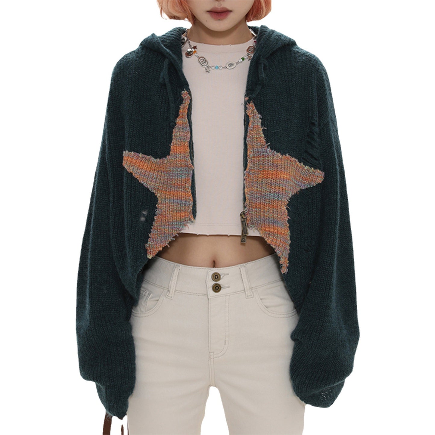 Women's Special Five-pointed Star Long Sleeve Hooded Sweaters