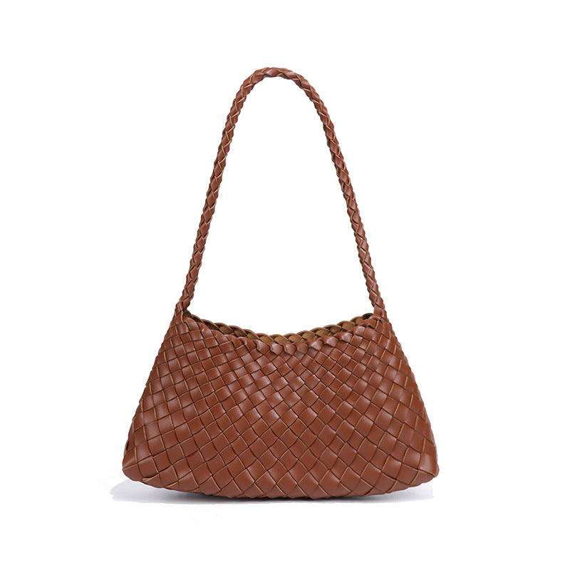 Women's Live Single Fashion Woven Underarm Retro Shoulder Bags