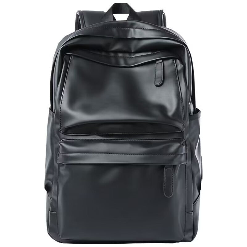 Men's Leather Large Capacity Junior High College Backpacks