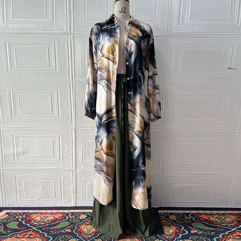 Personalized Printed Loose Wide Leg Two-piece Suits