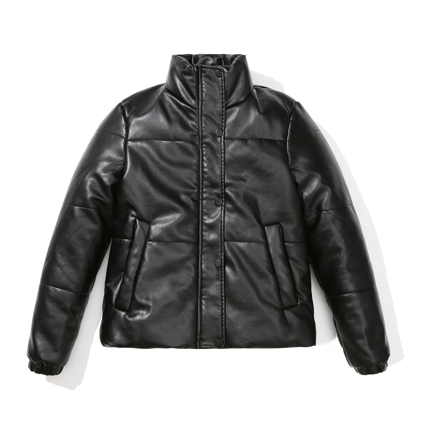 Women's European Leather Thickened Cotton Puffer Shorts