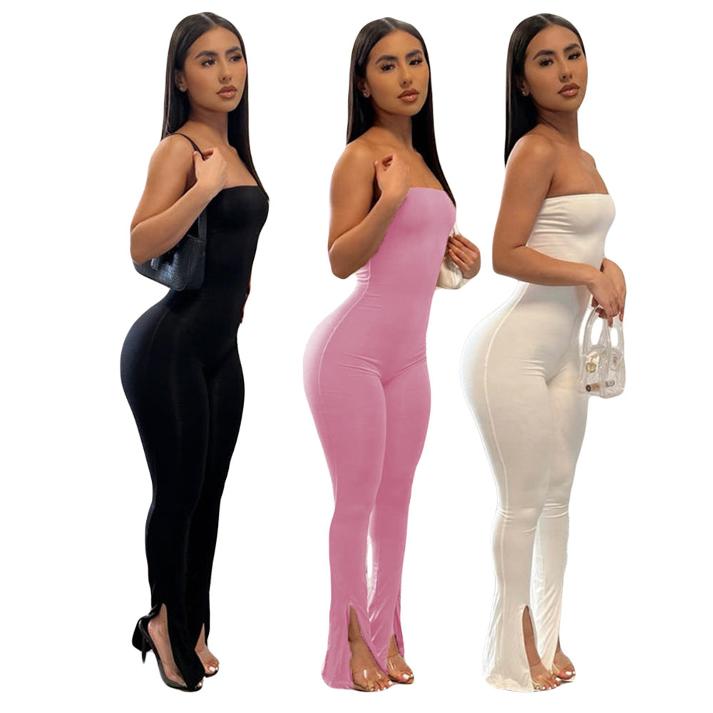 Fashion Creative Beautiful Women's Slit Stretch Jumpsuits