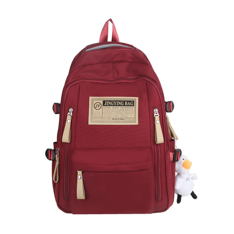 Nylon Junior High College Simple Lightweight Large Middle School Students' Schoolbags