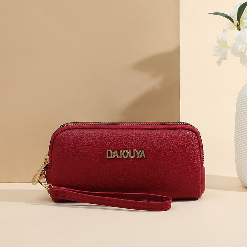 Trendy Korean Style Clutch Lychee Pattern Phone Bags