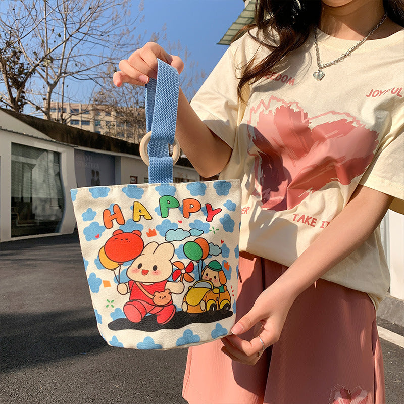 Korean Style Commuter Canvas Cute Cloth Handbags