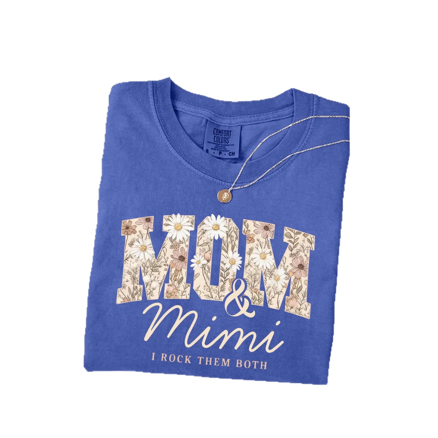 Pure Cotton Washed Fried Snowflake Mother Mei Love Both Printed Women's T-shirt