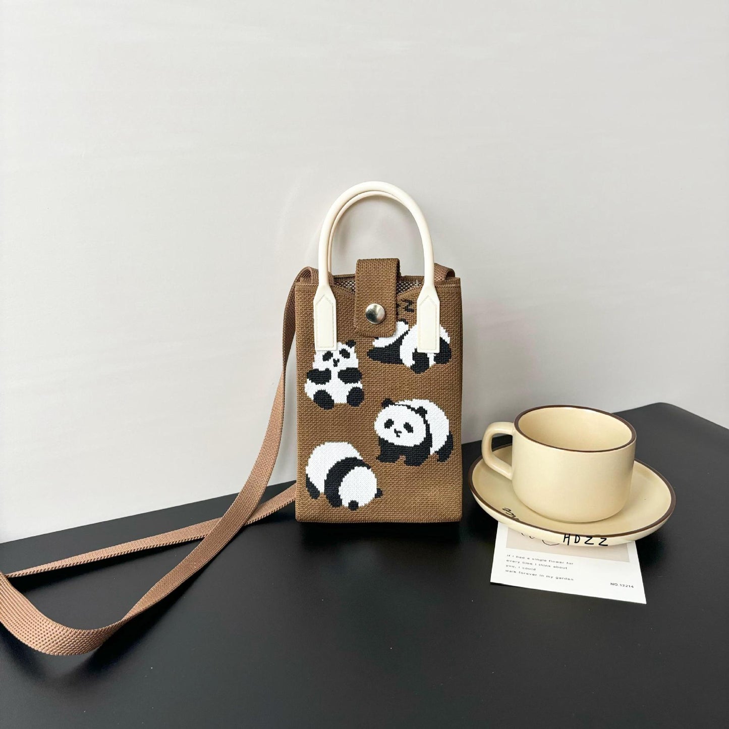 High Sense Mobile Cartoon Knitted Dopamine Bags