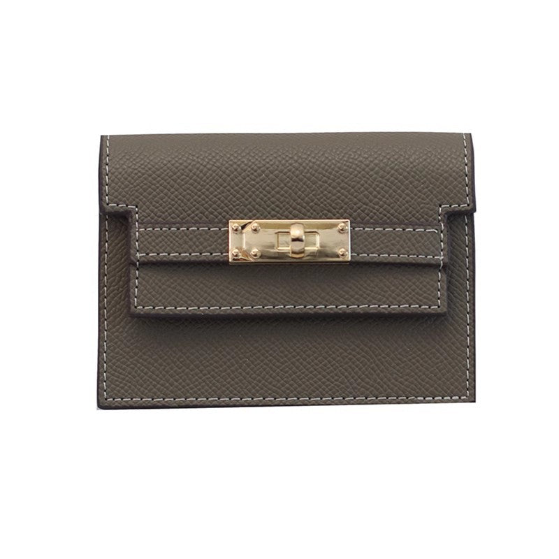 Women's Kelly Design Leather License Storage Large Capacity Card Holder