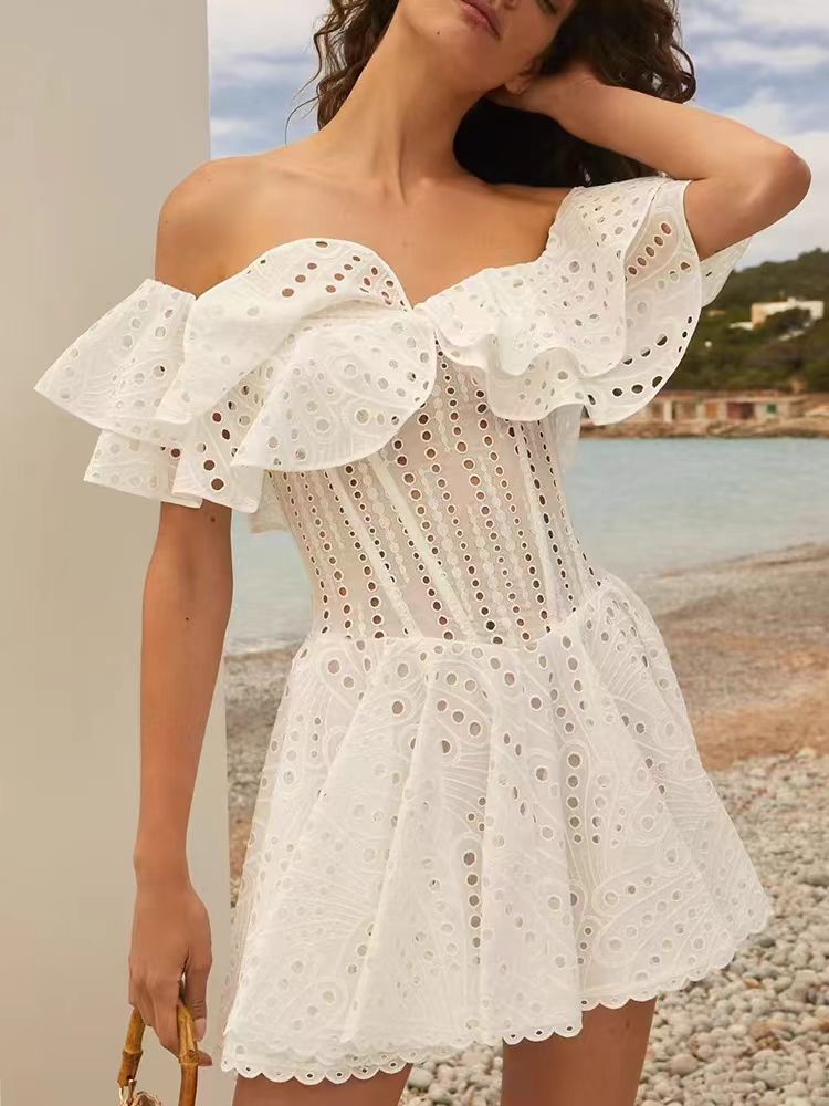 Australian Fashion Design Elegant Spring Waist Embroidered Cinched Dresses