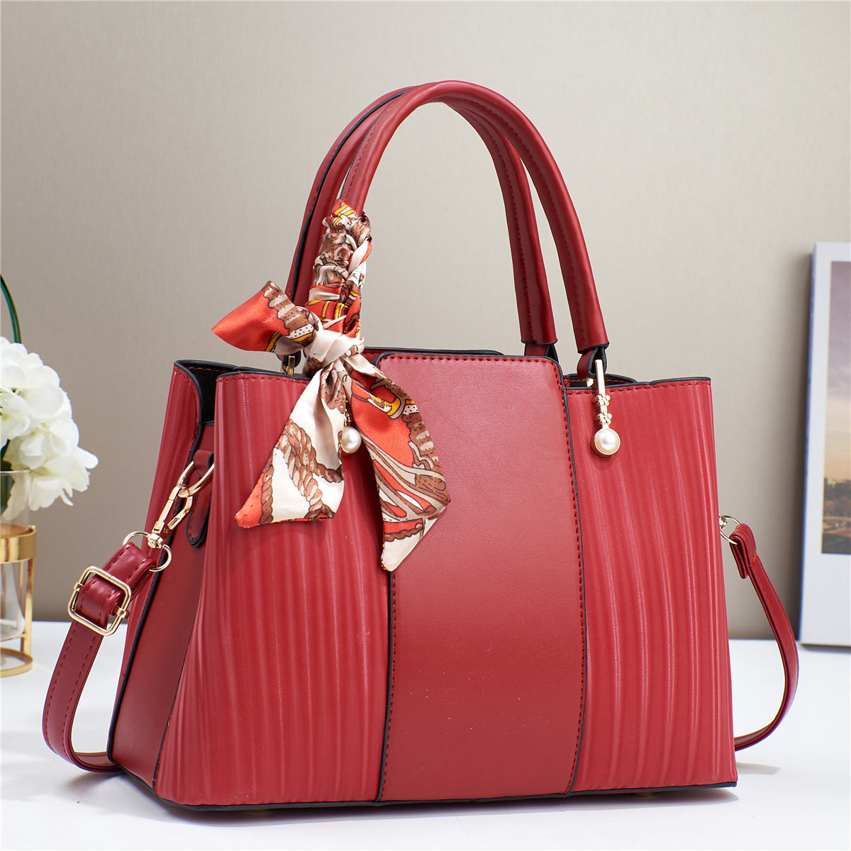 Women's Mother Korean Style Simple Fashionable Big Handbags