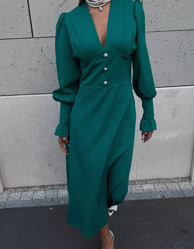 Women's Classic Slim Fit A- Line Dress Dresses
