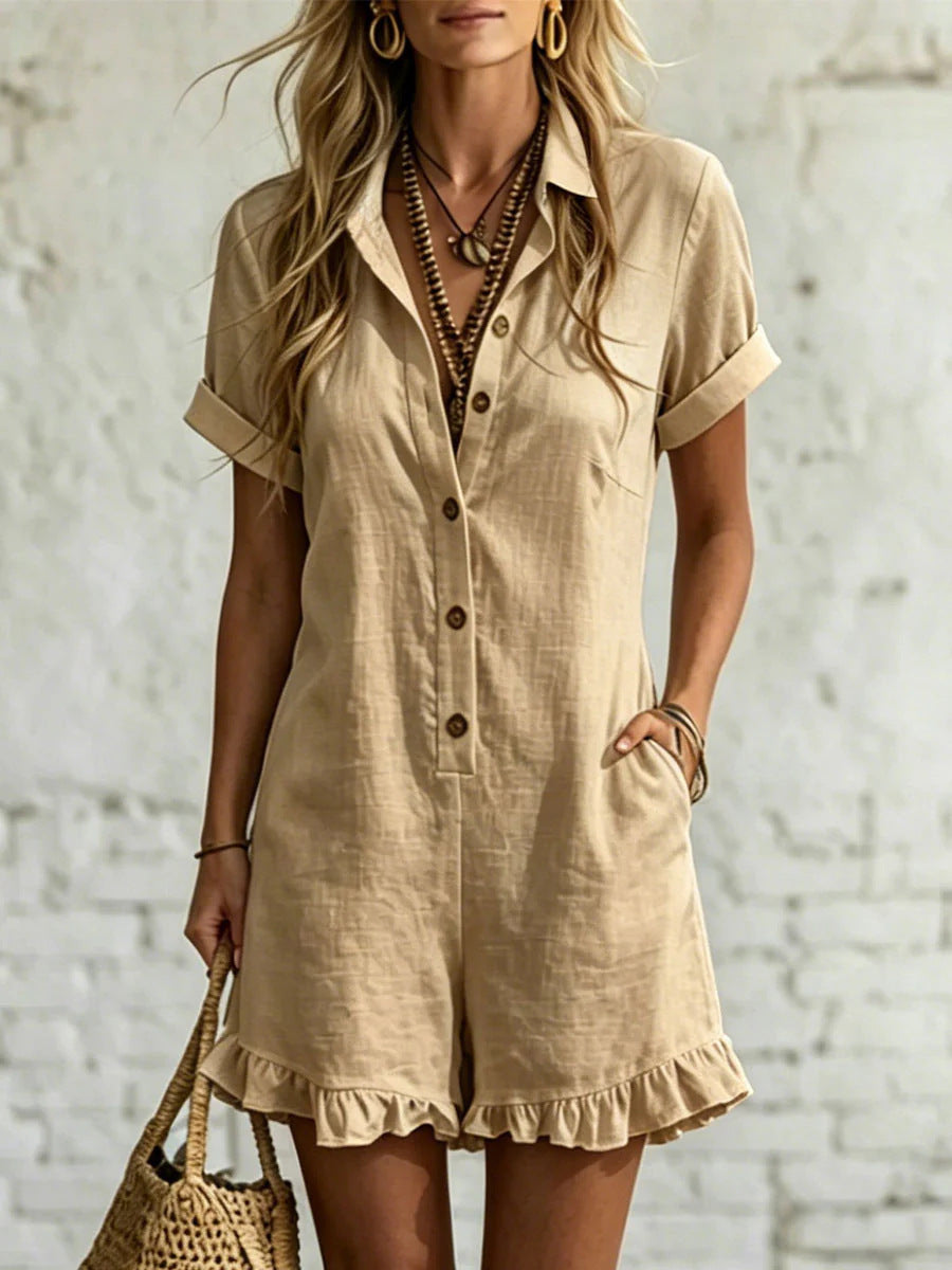 Women's Stand Collar Sleeveless Casual Loose Solid Women's Jumpsuit/clothing