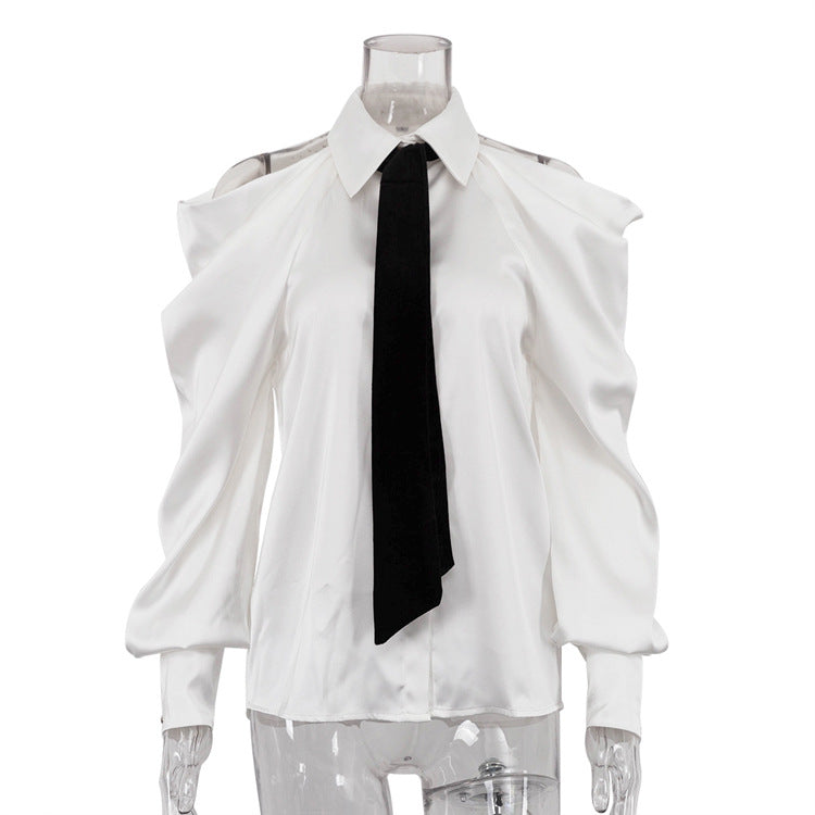 Women's Shirt High-grade Halter Temperament Commute Long Tops