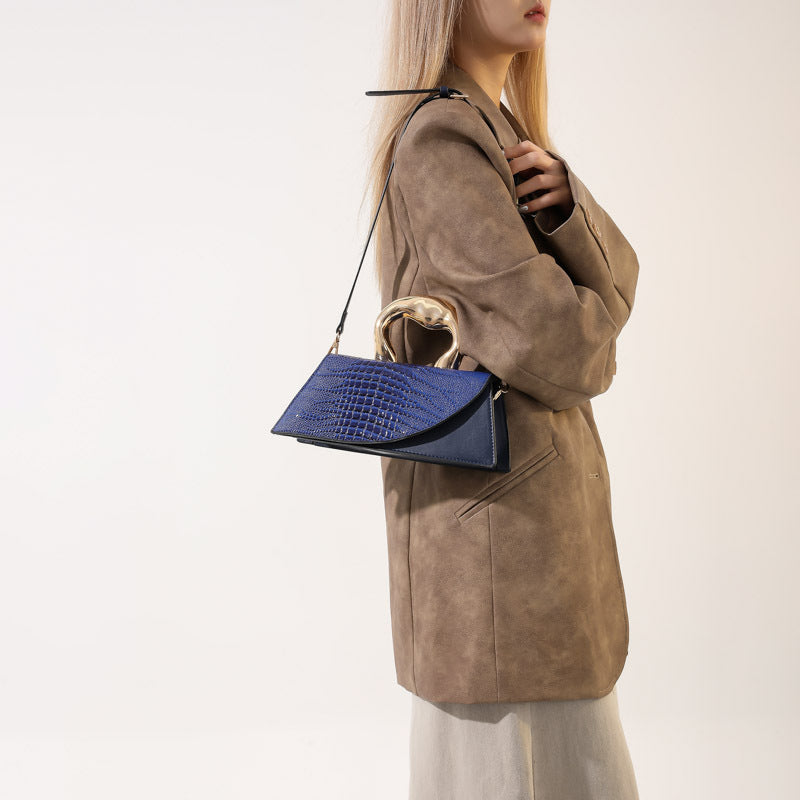 Women's Crocodile Pattern Summer High-grade Design Unique Handbags