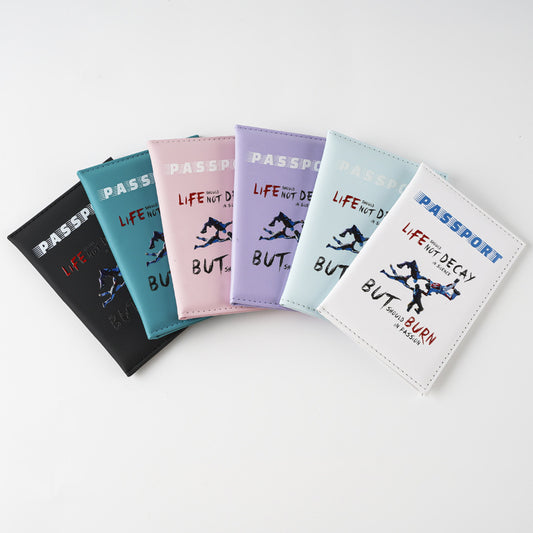 Blood Color Printing Passport Cover Position Ticket Card Holder