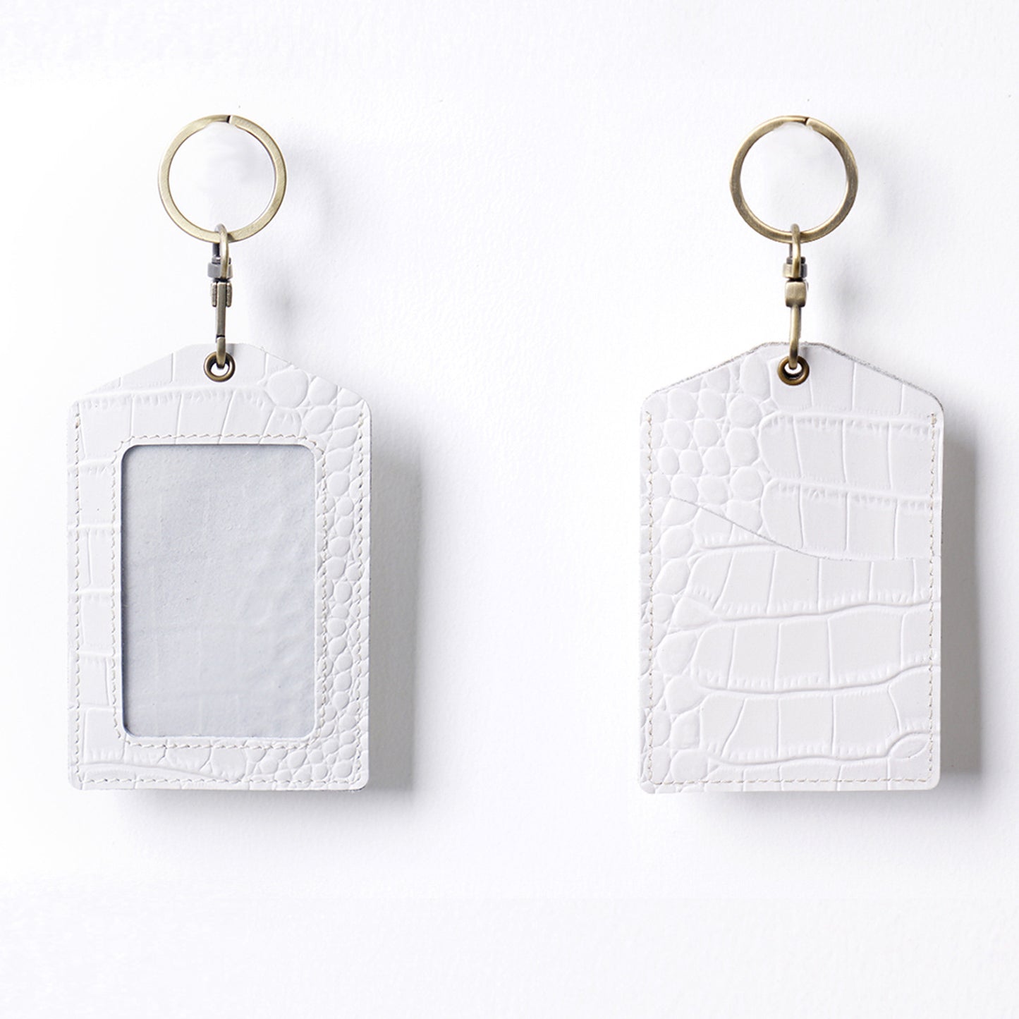 Leather Certificate Work Permit Cover Badge Card Holder