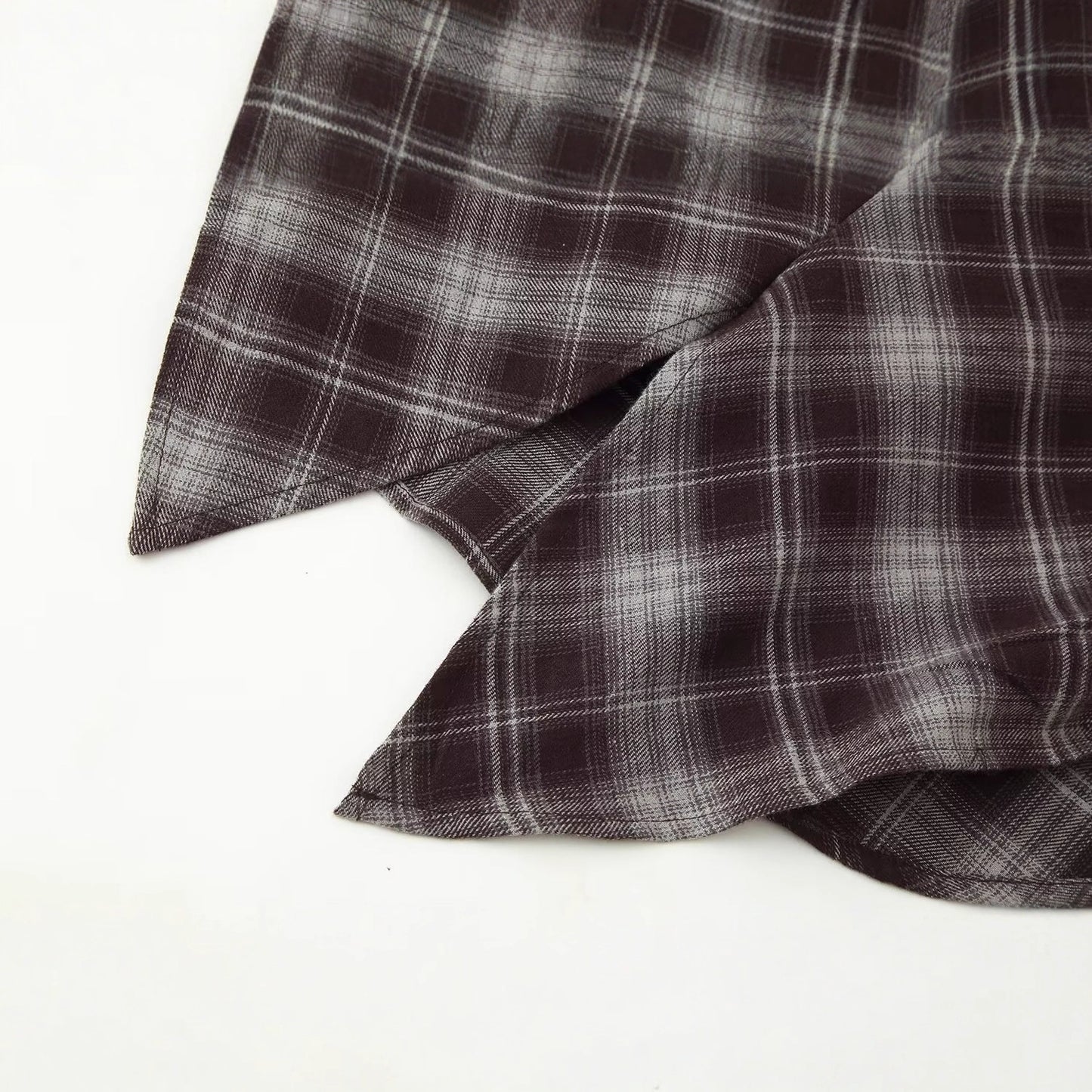 Autumn Loose Lapels Long Sleeves Plaid Blouses