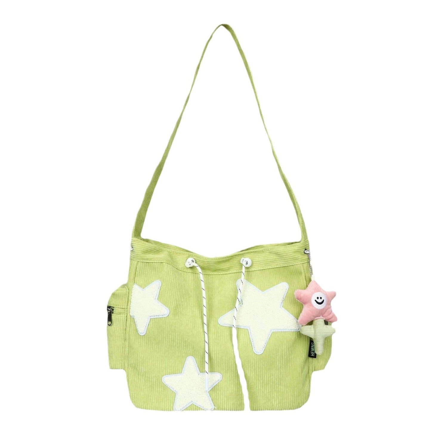 Women's Large Capacity Corduroy Fashion Five-pointed Star Tote Bags