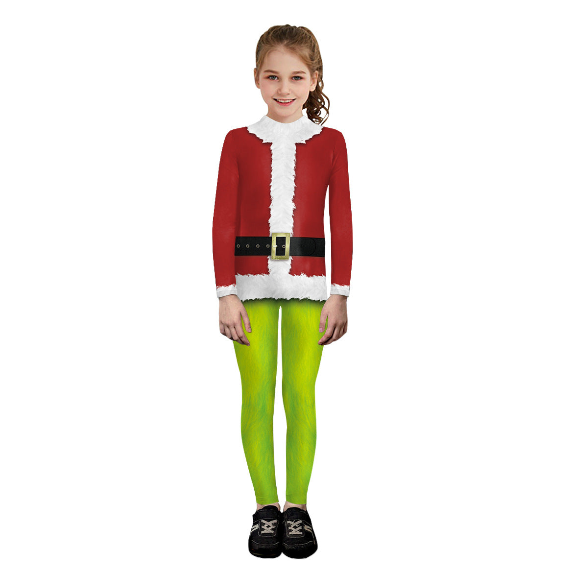 Christmas Grinch Outfit Stage Clothes Digital Printing Tight Clothing