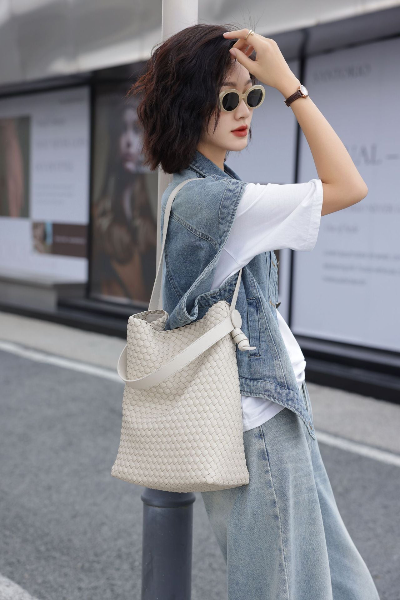 Vegetable Basket Niche Large Capacity Single Handbags