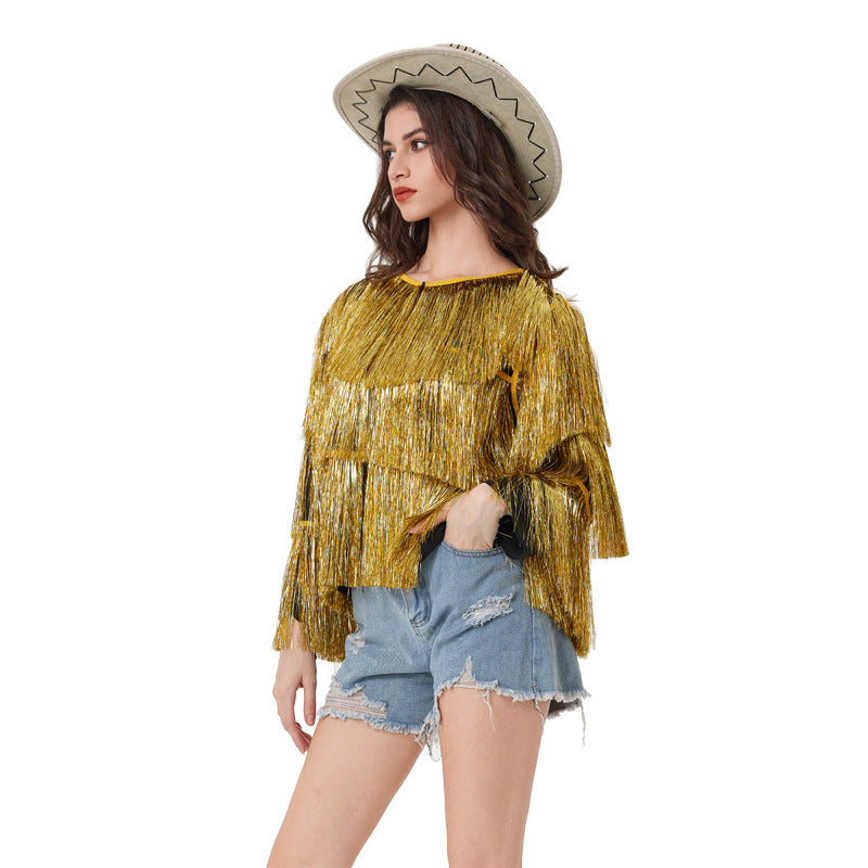 Women's Graceful Sier Tassel Long-sleeved Halloween Coats
