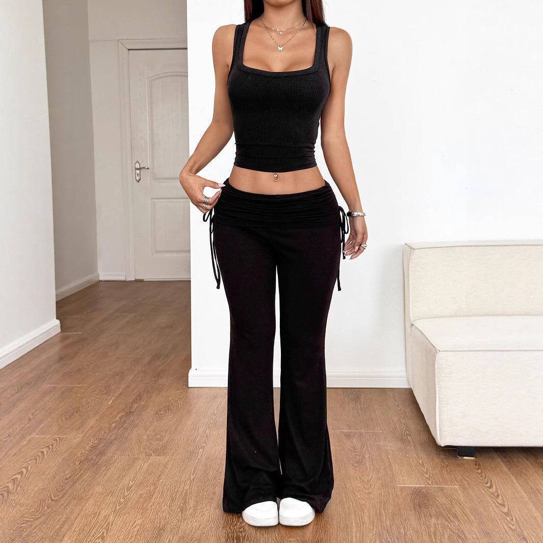 Color Tied Two-piece Set Slimming Commuter Fashion Casual Suit