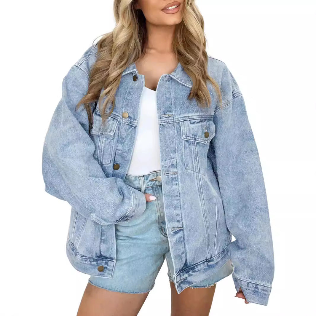Women's Denim Casual Loose Autumn Long Sleeve Jackets