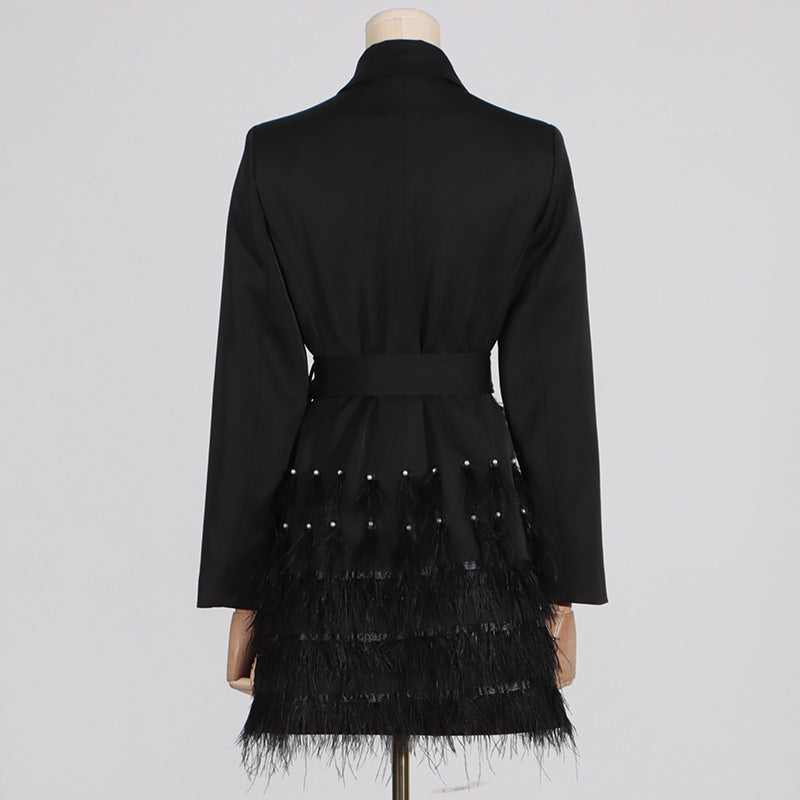Fashionable Commute Style Dress High-grade Beaded Dresses
