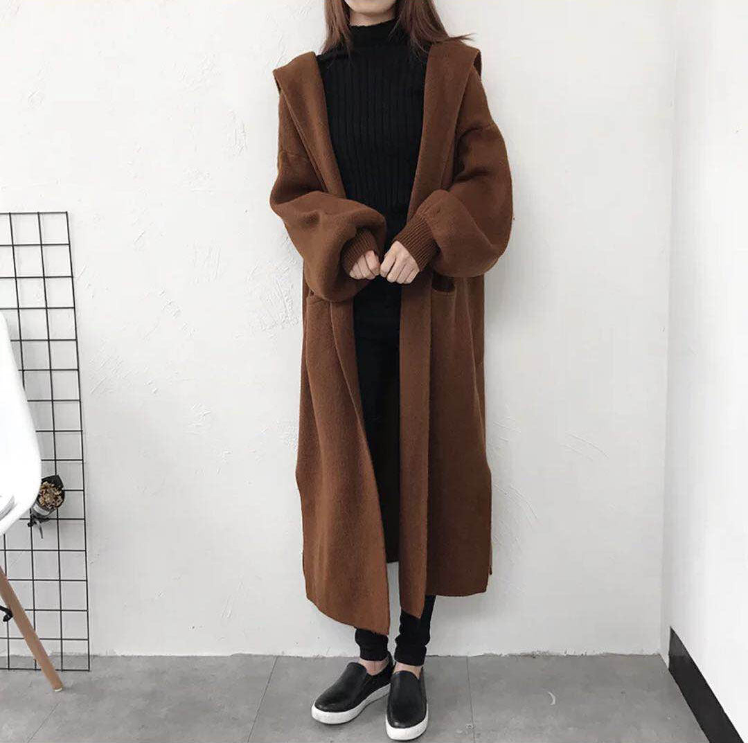 Women's Korean Idle Style Gentle Knitted Long Sweaters