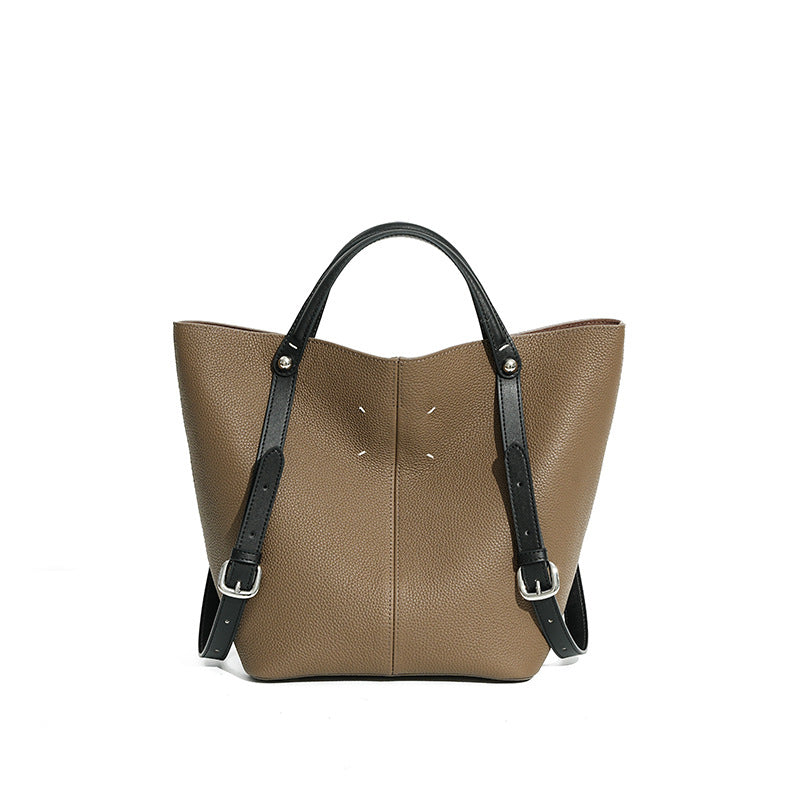 Women's Large Capacity First Layer Cowhide Commuter Handbags
