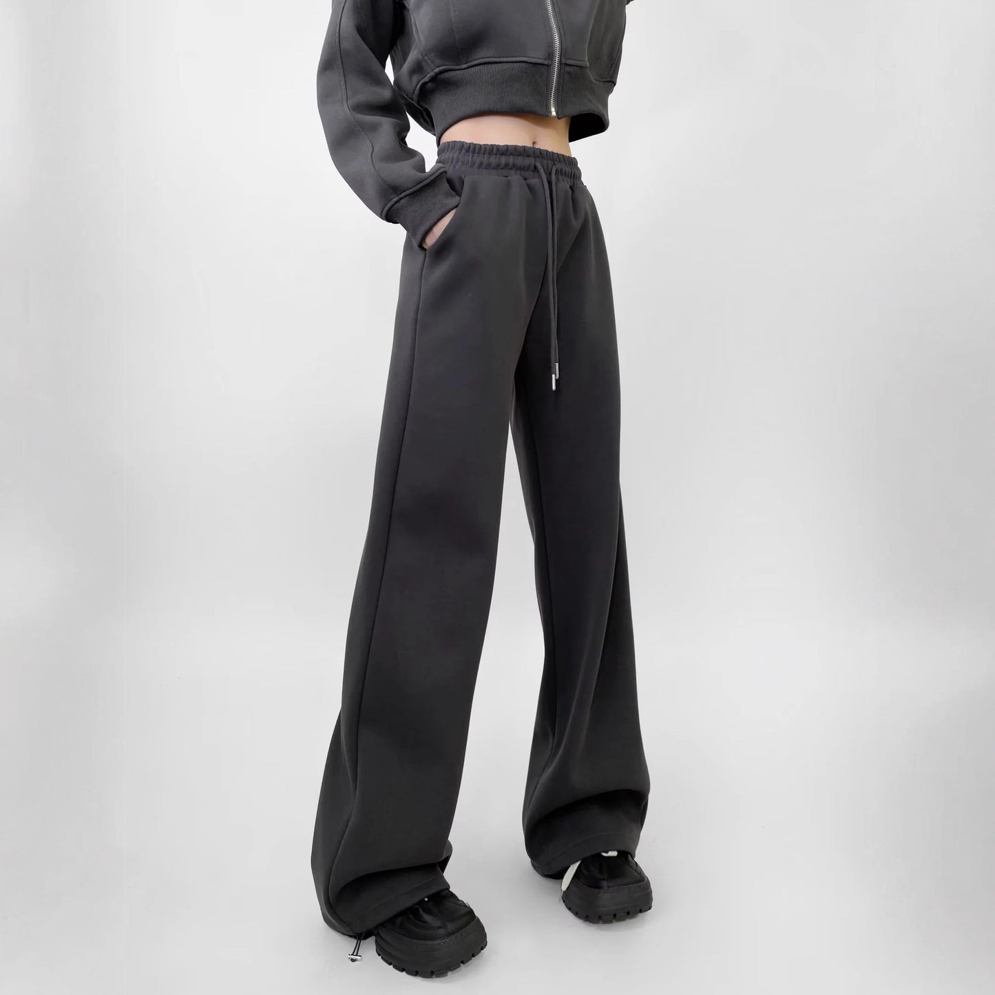 Casual Basic Style Versatile Elastic Lace Pants