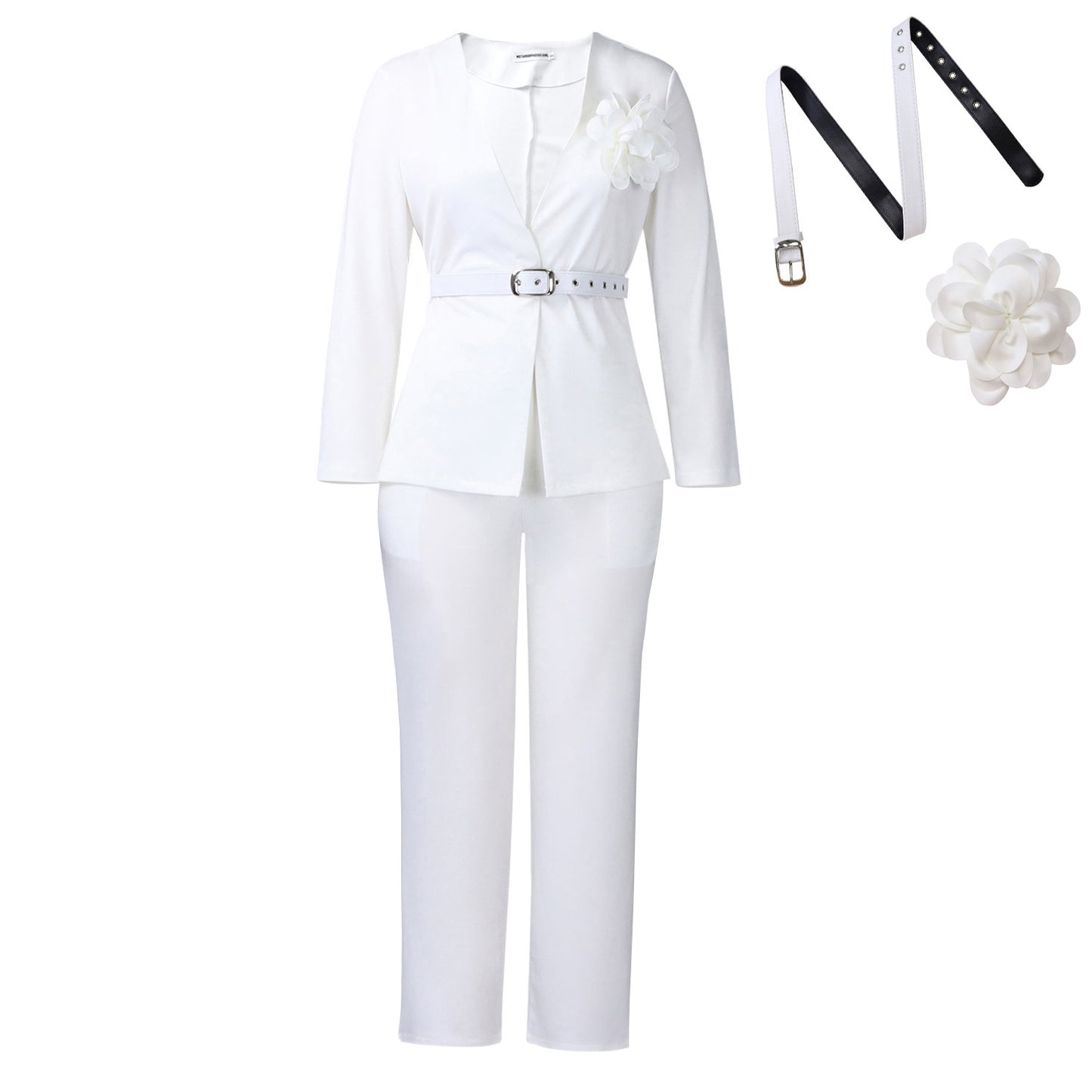 Women's Solid Color Fashion Two-piece African Suits
