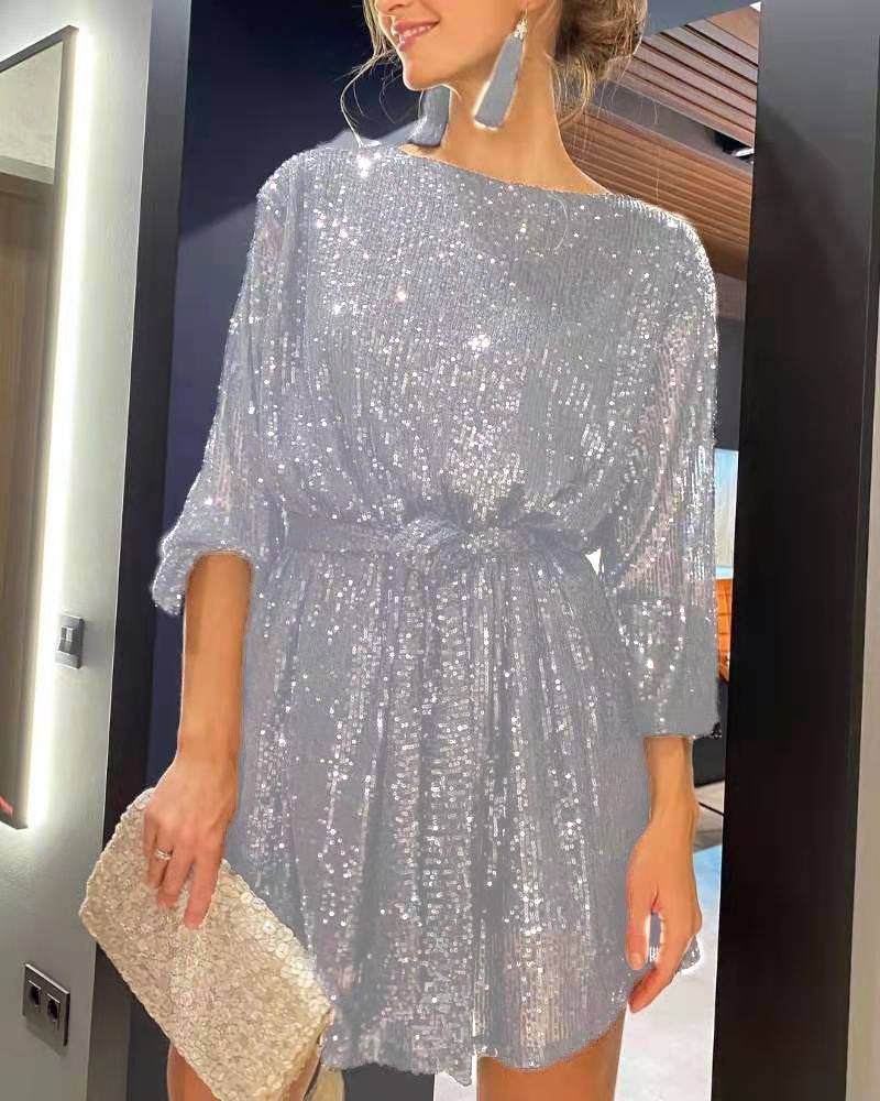 Festival Party Fashionable Sequins Sequin Color Dresses