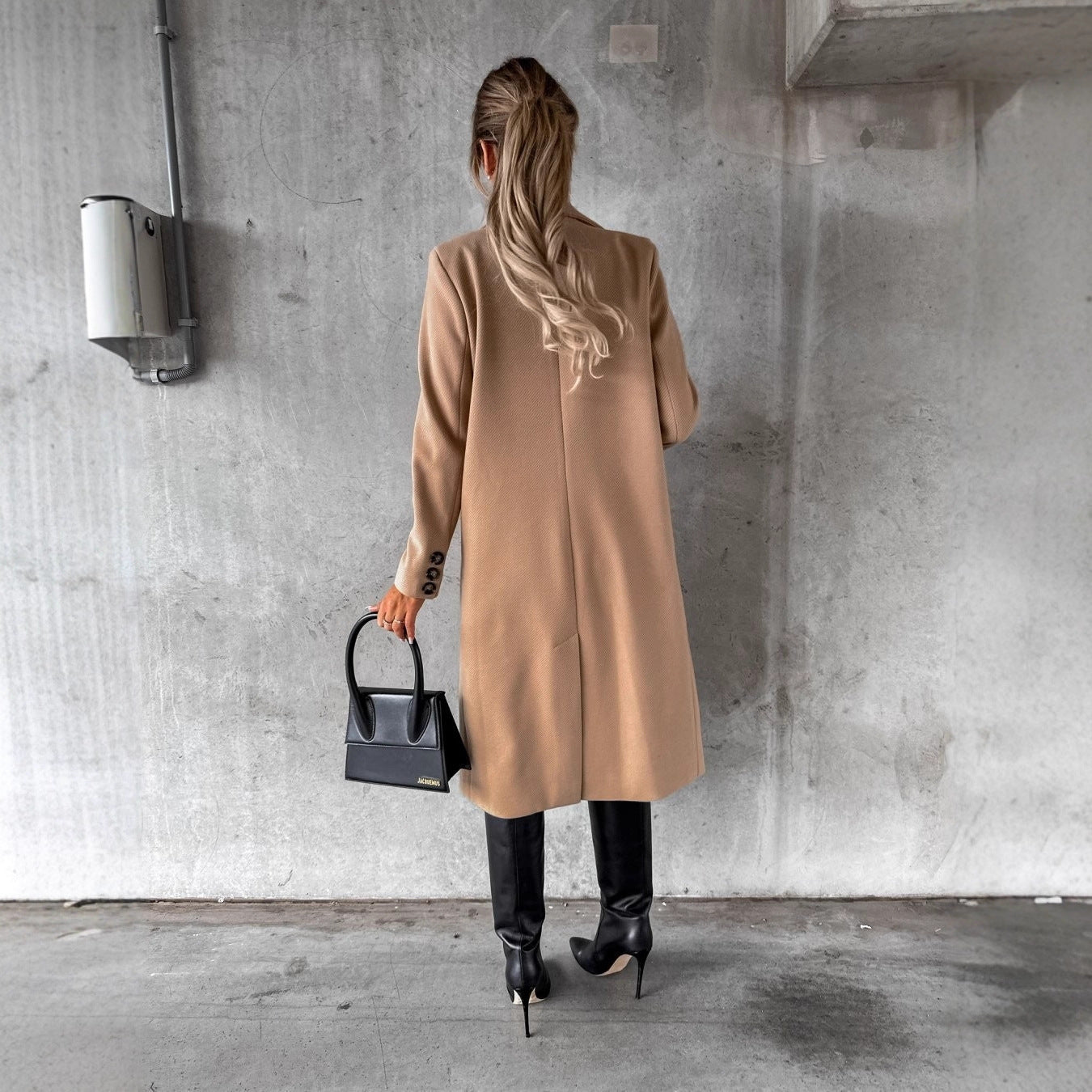 Women's Minimalist Long Sleeve Double Breasted Casual Coats
