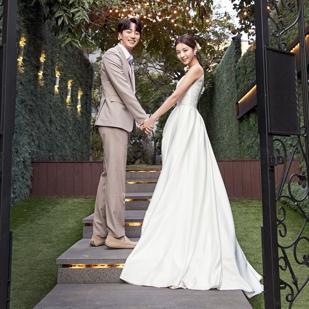 Pearl Suspender Dress Mori Travel Graphy Wedding Dresses