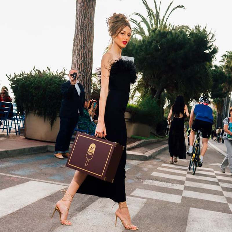 Women's Trend Niche Designer Dress Ostrich Feather Dresses