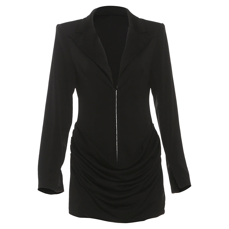 Women's Elegant Solid Color Deep Slimming Business Dresses