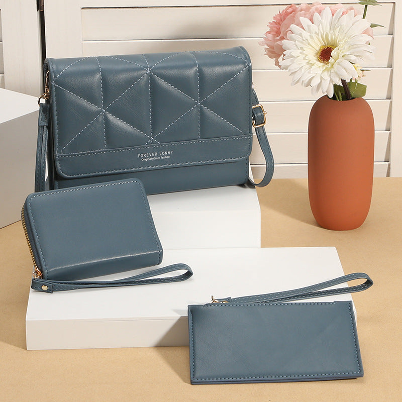 Women's Mobile Three-piece Set Design Fashionable Simple Phone Bags
