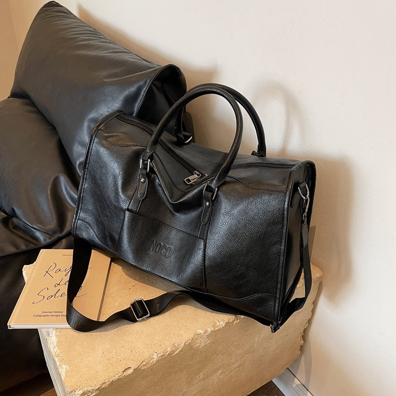 Women's Popular Leather Vintage Lightweight Short-distance Travel Bags