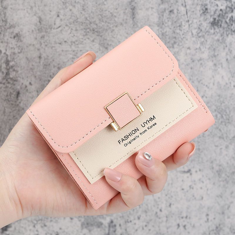 Simple Female Korean Portable Fresh Folding Ladies Wallets