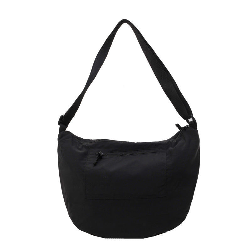 Women's Waterproof Nylon Cloth Solid Color Big Crossbody Bags