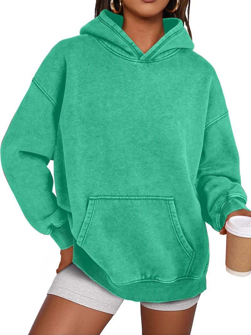 Women's & Men's & Heavy Washed Distressed Hoodie Casual Loose Sweaters