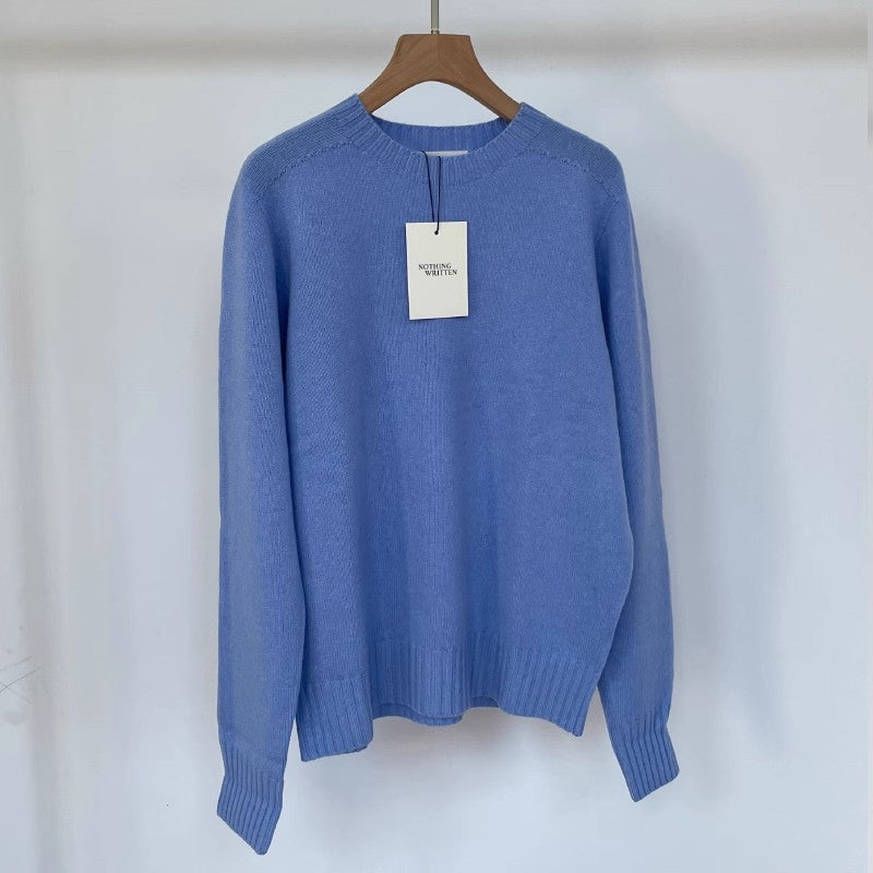 Women's Solid Color Pullover Korean Style Lazy Sweaters