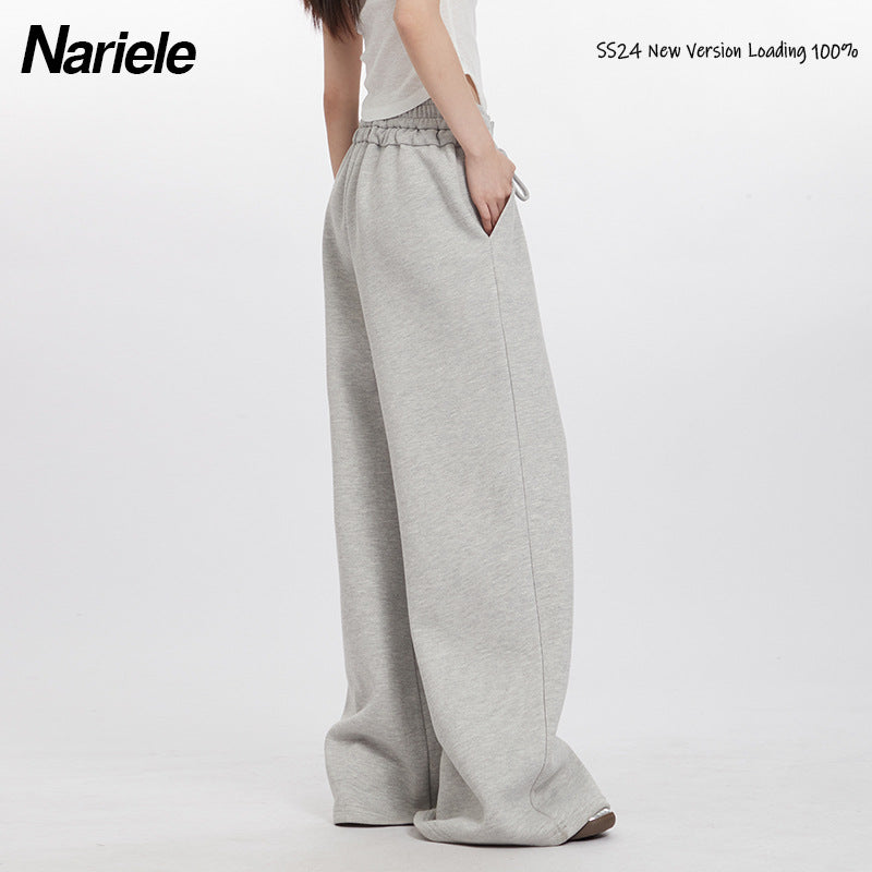 Women's Summer Long Mop Sports Trousers With An Waist Pants