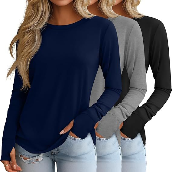Women's Autumn Round Neck T-shirt Temperament Commute Blouses