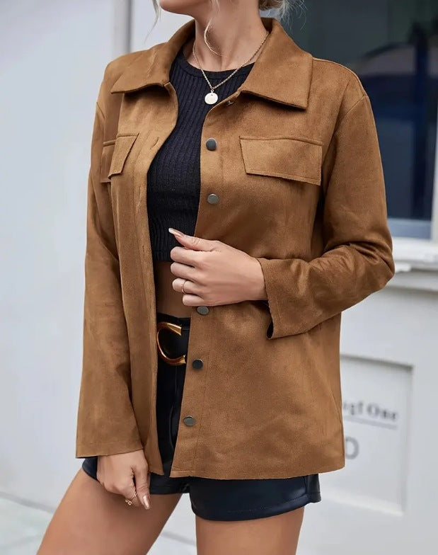 Women's Comfortable Beautiful Casual Fashion Suede Jackets